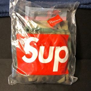 Authentic Supreme x Hanes Camo Thermal FW19